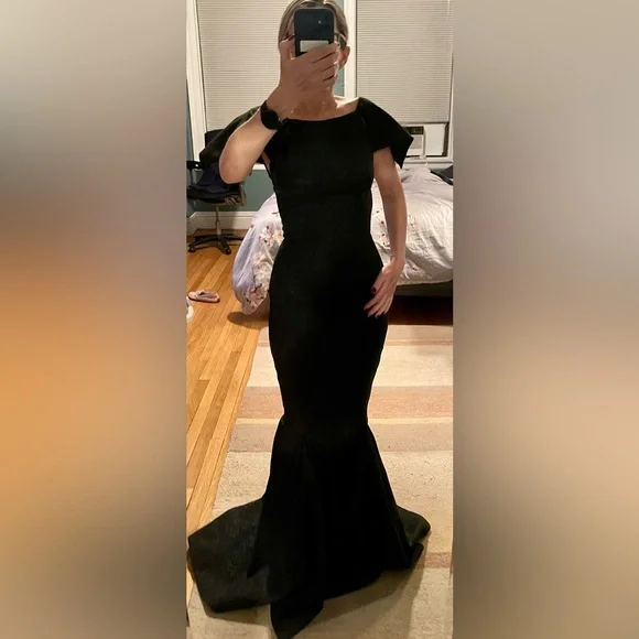 Zac Posen | Dresses | Zac Posen Metallic Black Mermaid Full Length Formal Gown Size 4 Nwt 279 | Poshmark Zac Posen | Dresses | Zac Posen Metallic Black Mermaid Full Length Formal Gown Size 4 Nwt 279 | Poshmark